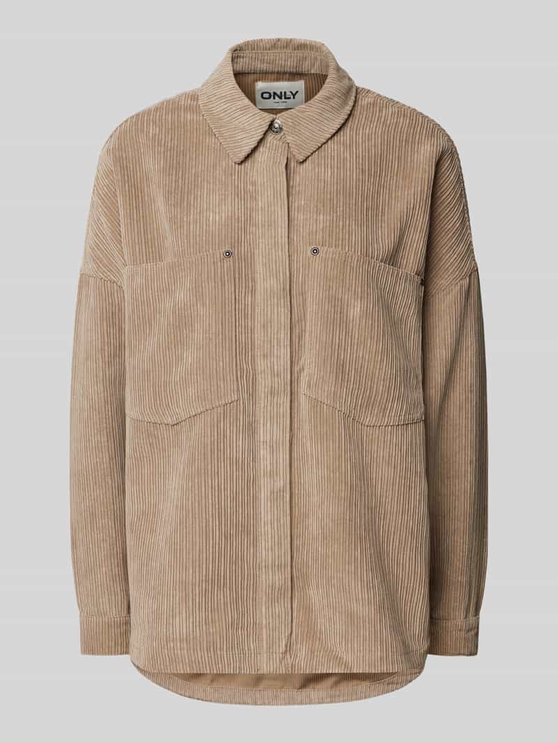 Only Oversized overhemdblouse van corduroy model 'JANINE- RAI'