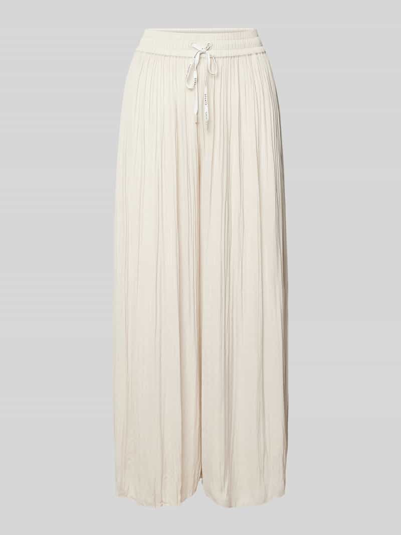 Marc Cain Wide leg stoffen broek met plissévouwen