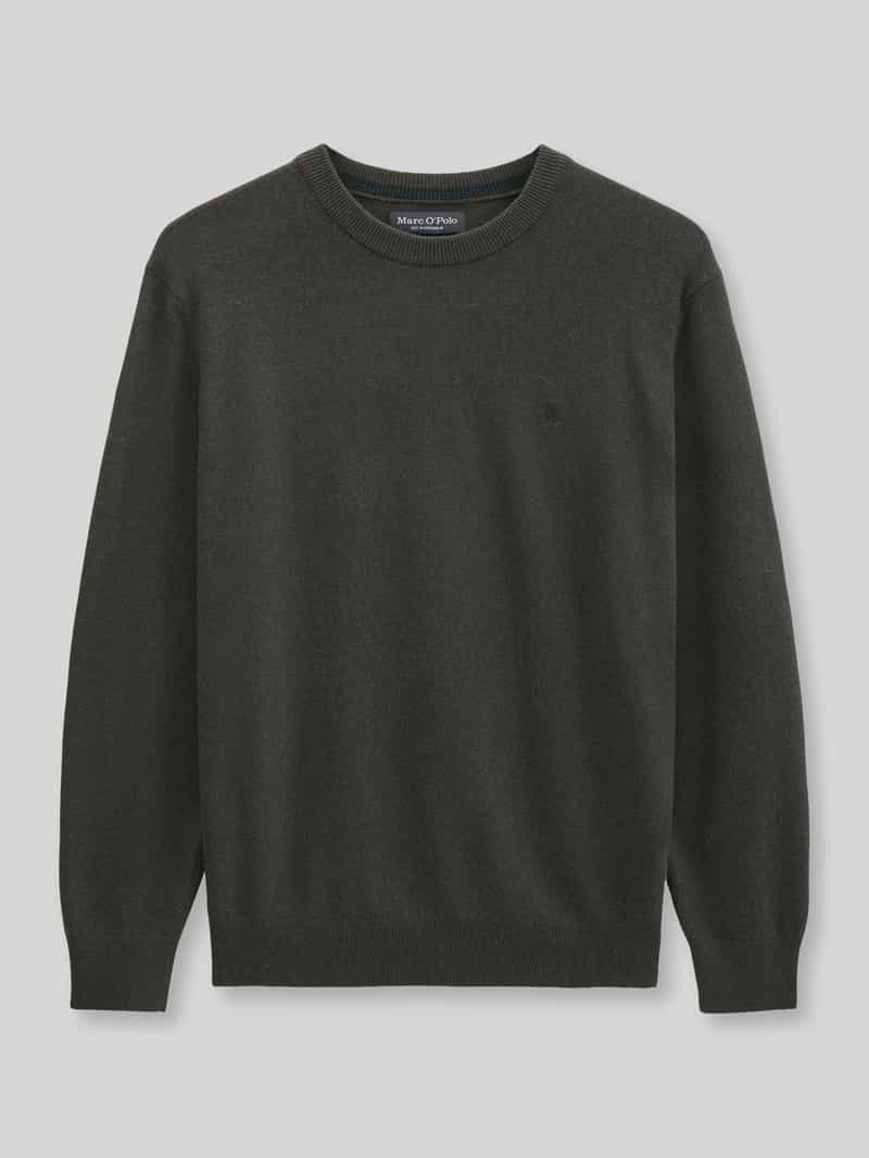 Regular fit pullover van katoenmix met scheerwol