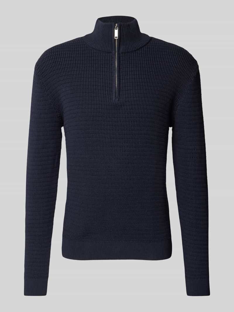 Selected Homme Gebreide pullover met opstaande kraag model 'THEO'
