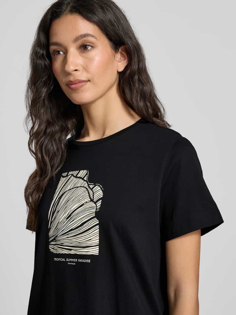 Tom Tailor Regular fit T-shirt van puur katoen