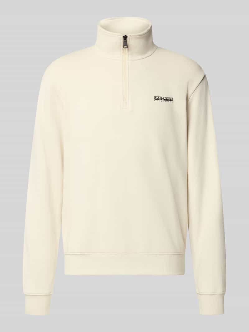 Napapijri relaxed fit sweatshirt van elastische katoenmix