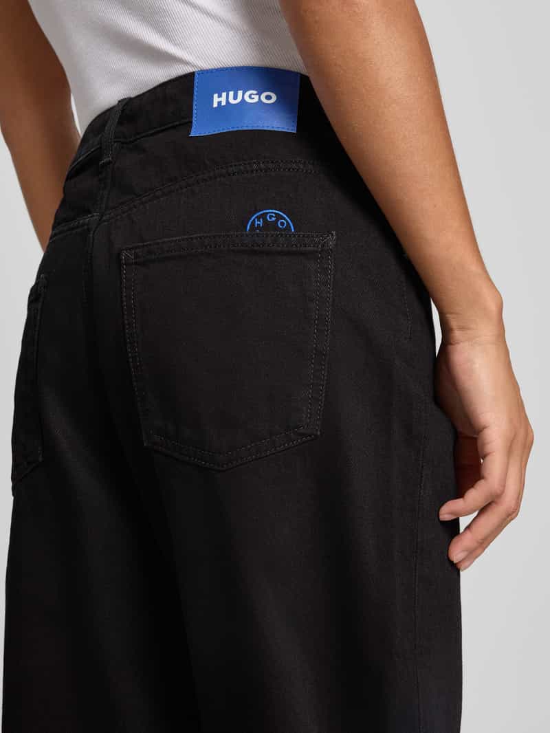 Hugo Blue Wide leg jeans met steekzakken model 'Leni'