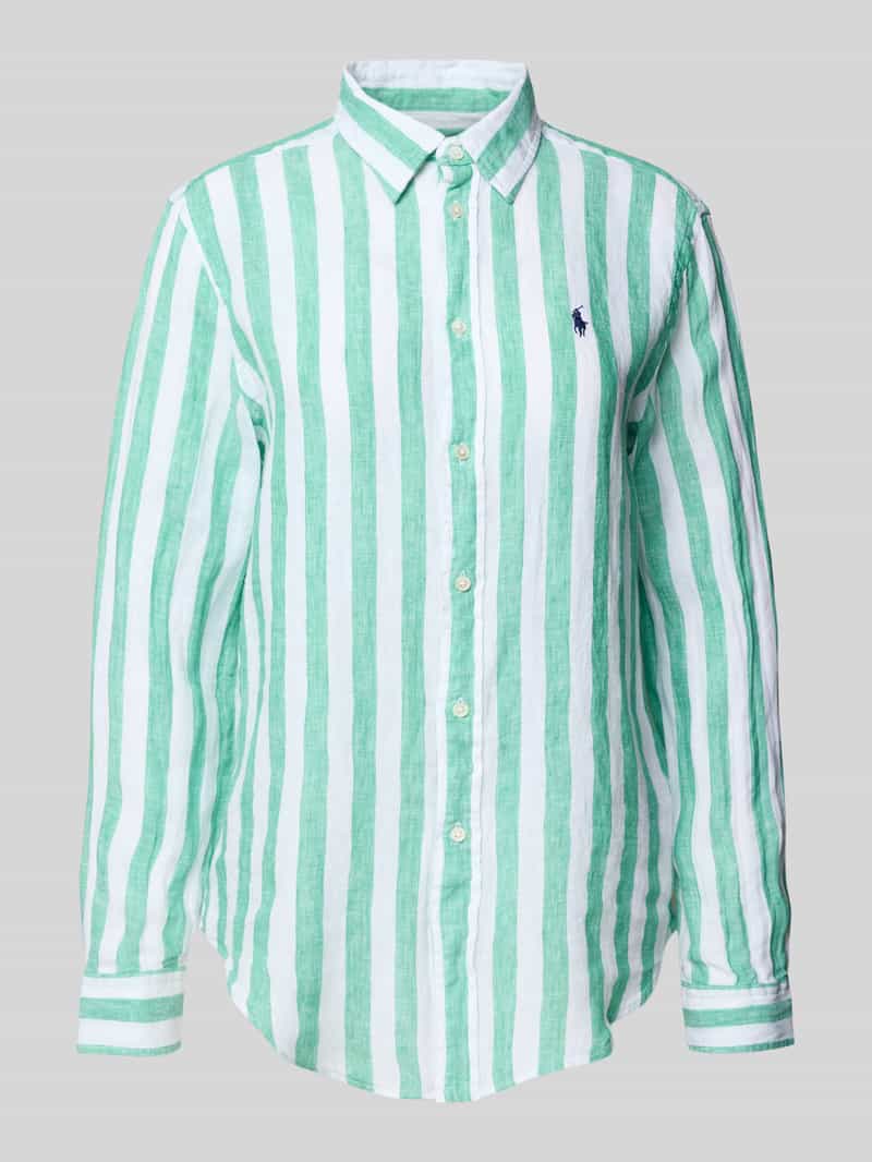 Polo Ralph Lauren Classic fit overhemdblouse van linnen met logostitching