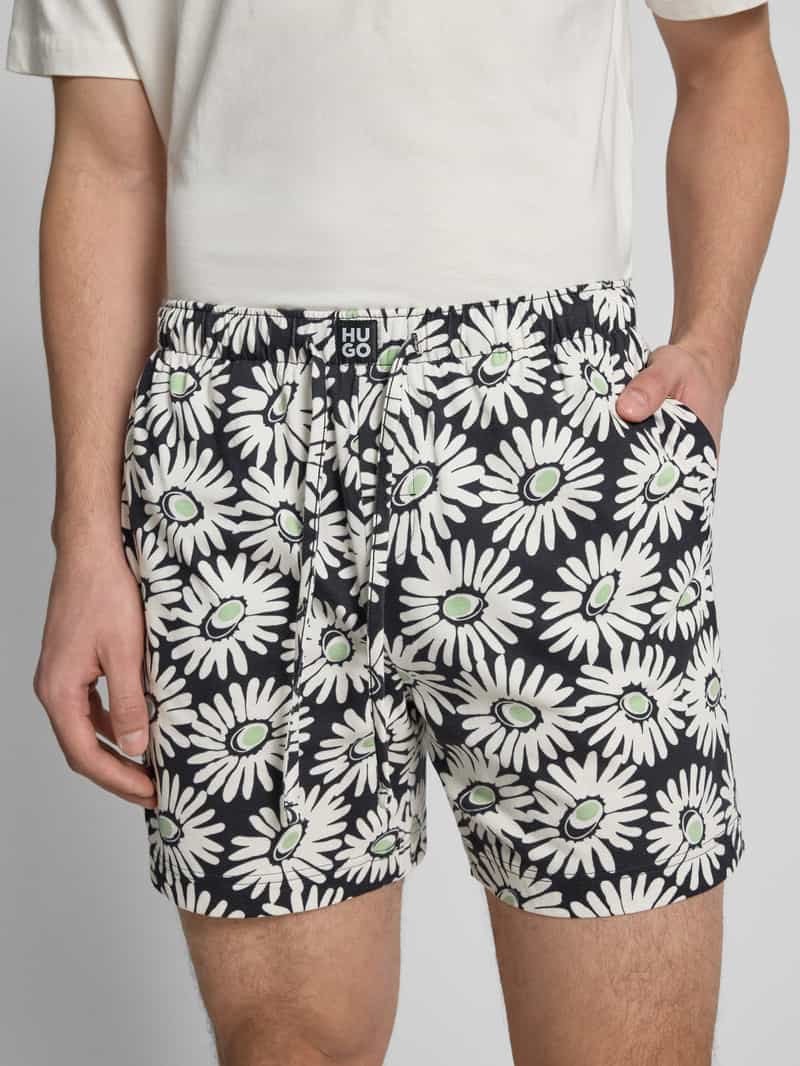 HUGO Regular fit sweatshorts met labelpatch model 'DAZZY'