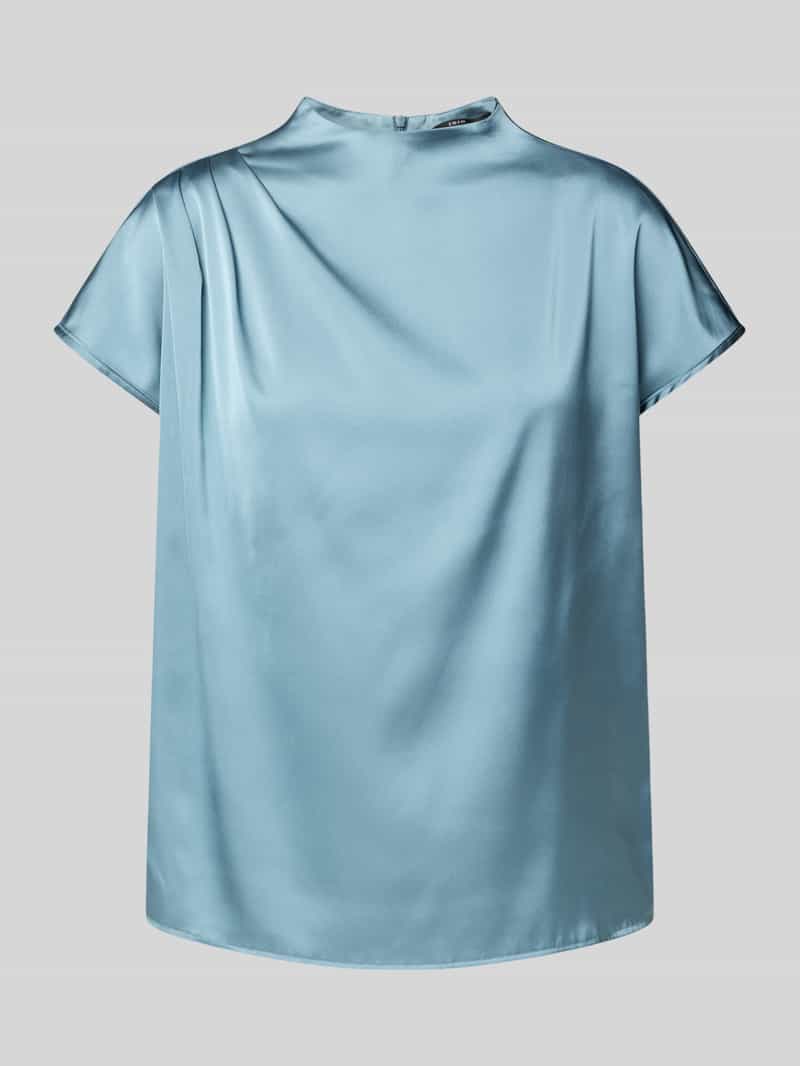 Zero Regular fit blouse met plooien en opstaande kraag