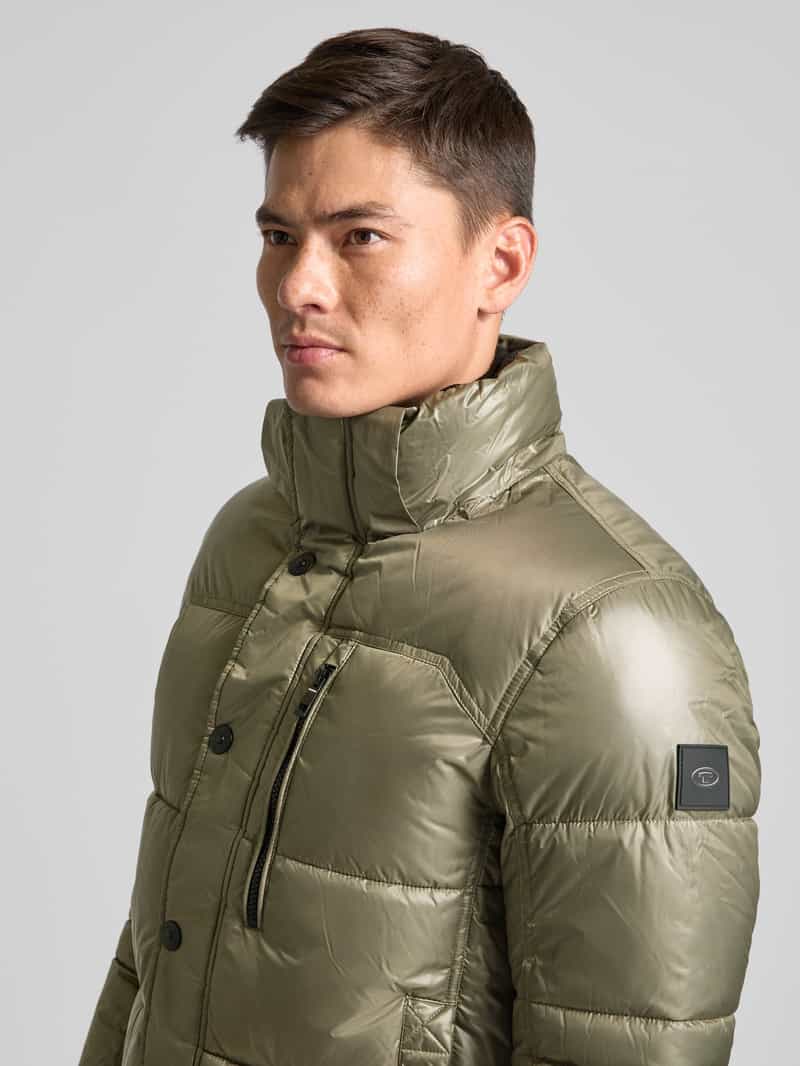 Tom Tailor Regular fit gewatteerd jack van ademend materiaal met afneembare capuchon