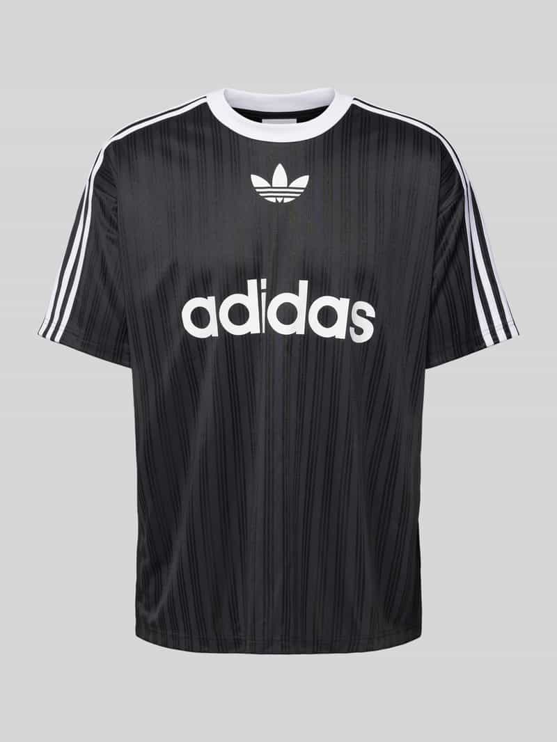 adidas Originals T-shirt met geribde ronde hals