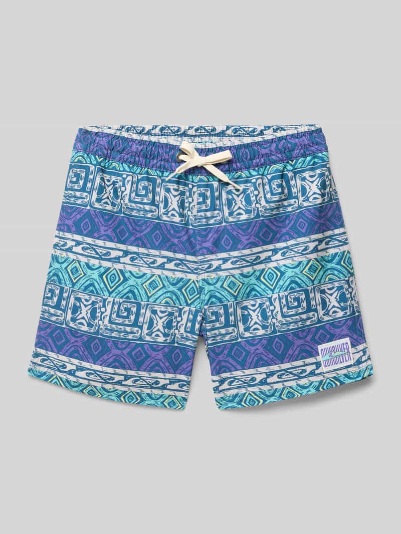 Quiksilver Straight leg zwembroek met labelpatch model 'SURFSLIK'