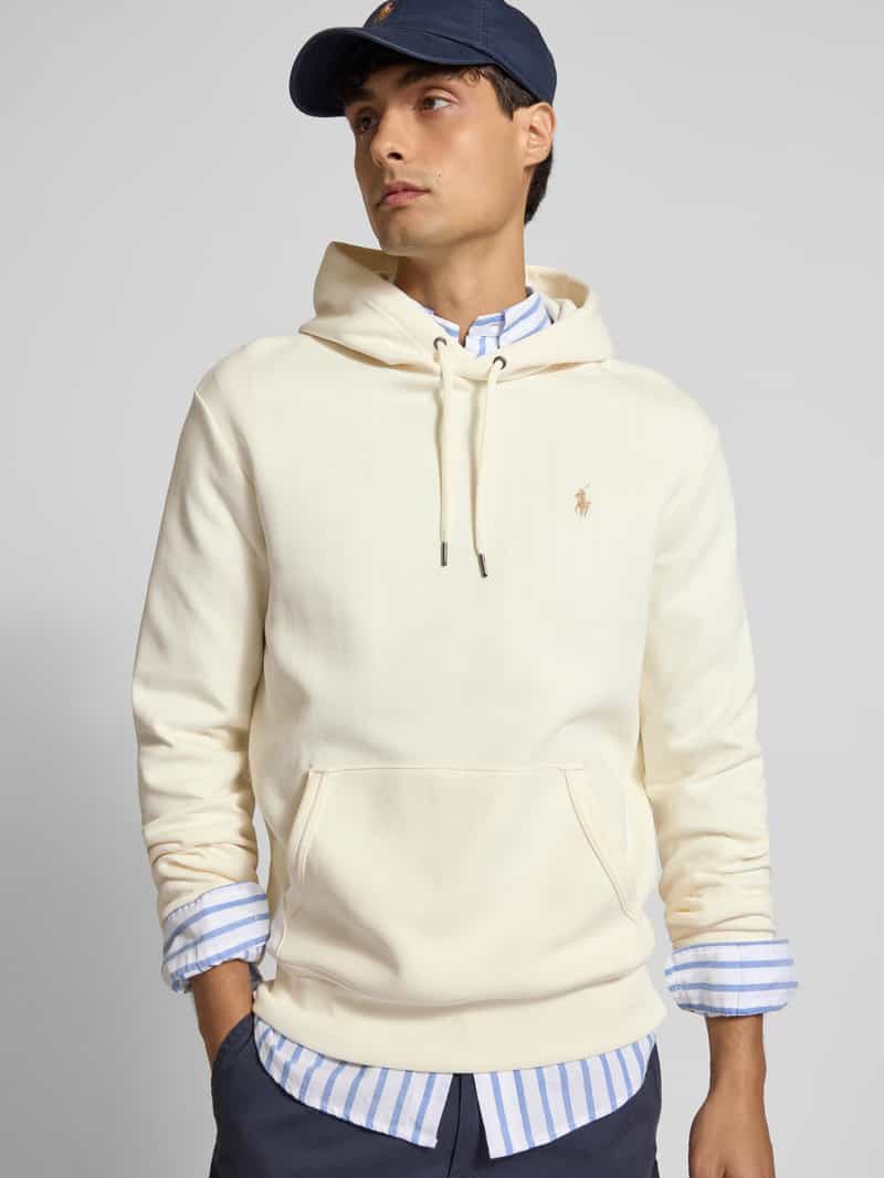 Polo Ralph Lauren Hoodie met labelstitching en kangoeroezak