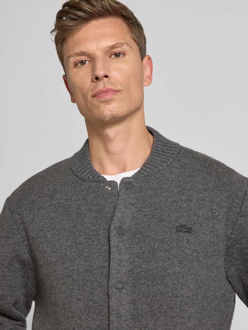 Lacoste Regular fit gebreid jack van wolmix