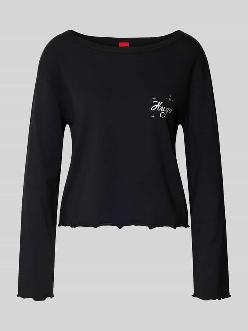 HUGO Regular fit shirt met lange mouwen en katoen