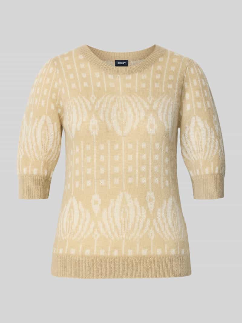 Joop! Slim fit gebreide pullover met 1 2-mouwen model 'Kathe'