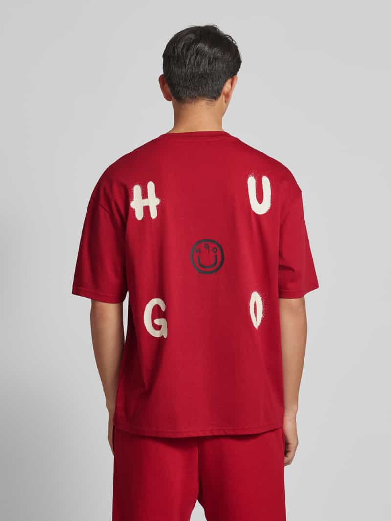 T-shirt o kroju oversized z nadrukiem z logo model ‘Nimayliti’