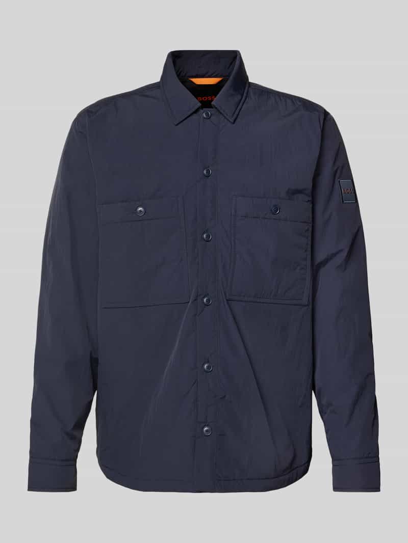 Boss Orange Regular fit overhemdjack met borstzakken model 'Locky'