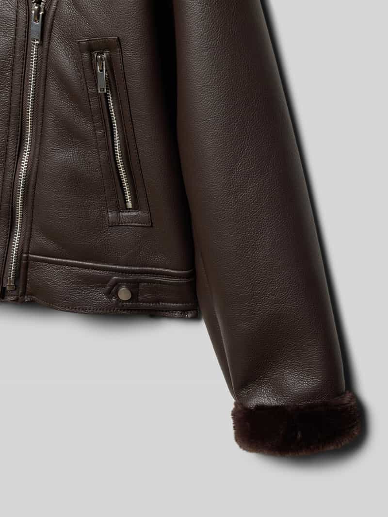 Only Regular fit jack in leerlook van teddybont model 'STARRY'