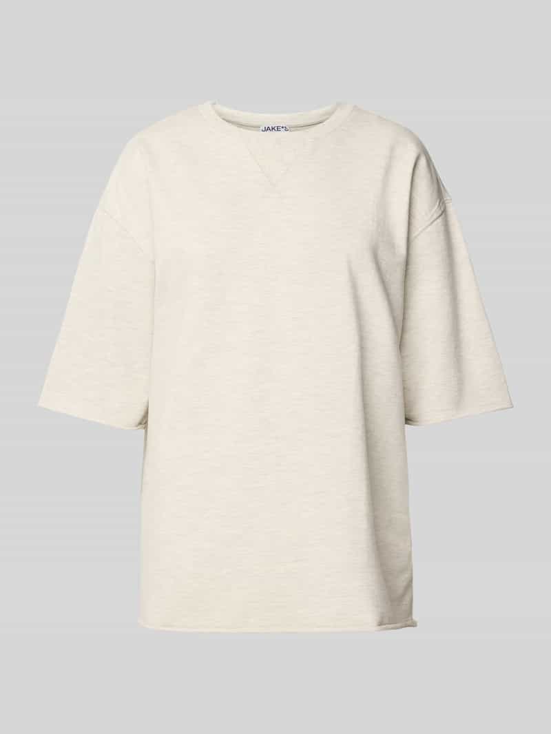 Sweatshirt met 1/2-mouwen en ronde hals