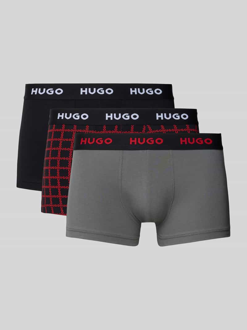 HUGO Slim fit boxershort van katoenmix in een set van 3 stuks
