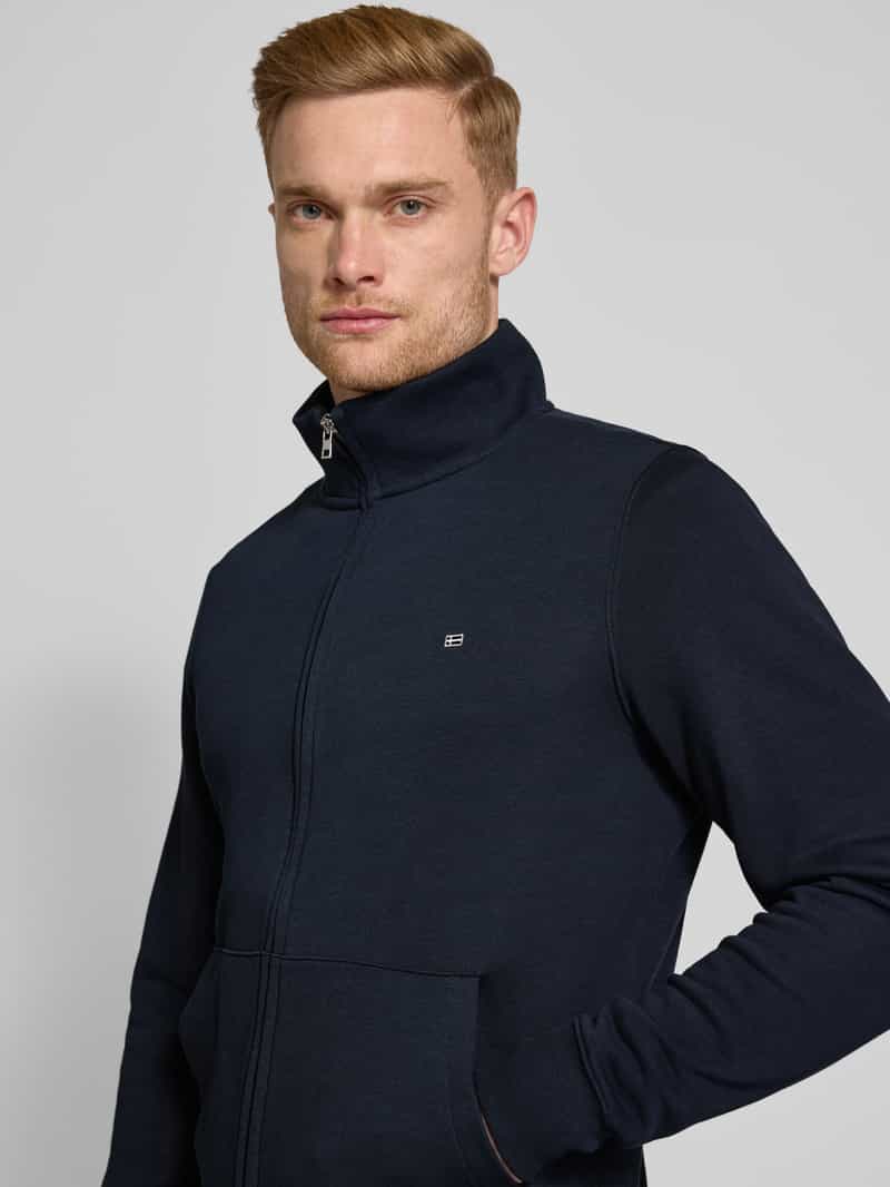 Christian Berg Men Sweatjack met labelstitching