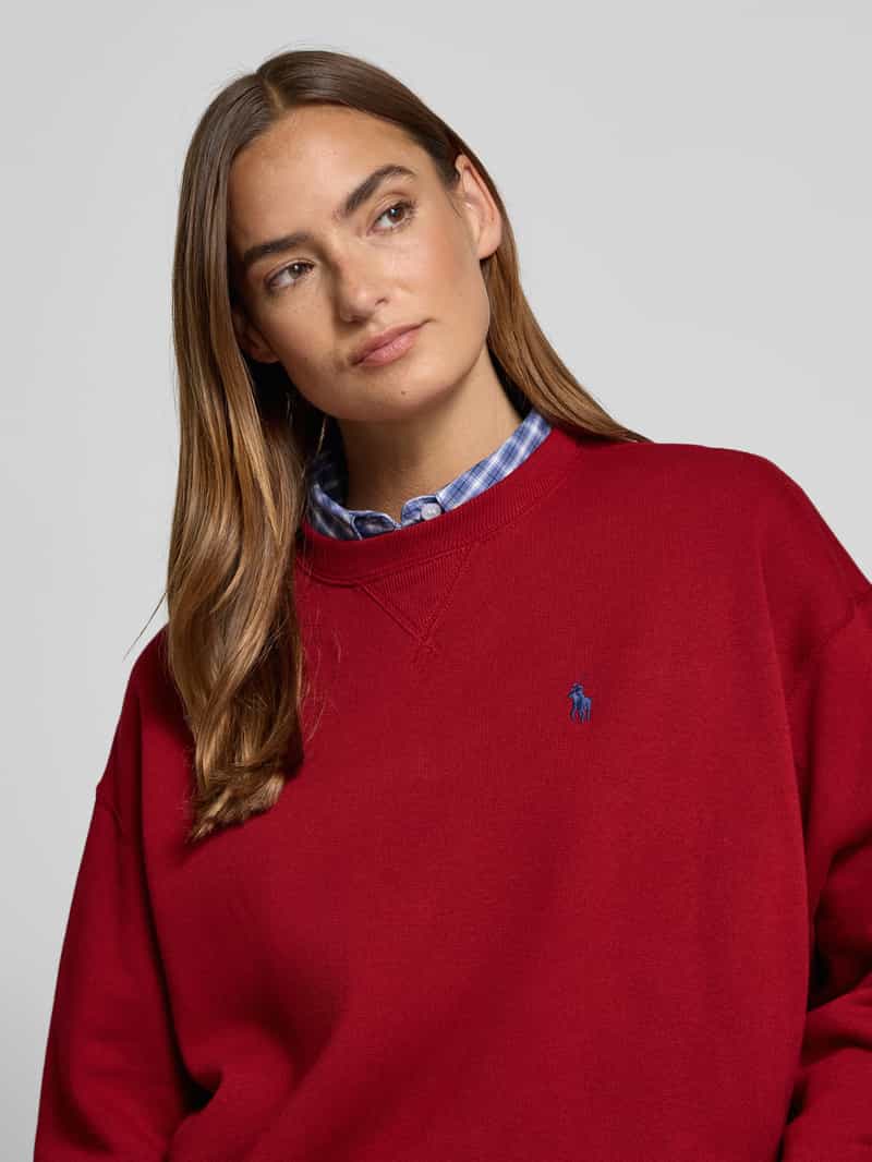 Polo Ralph Lauren Sweatshirt met extra brede schouders en labelstitching