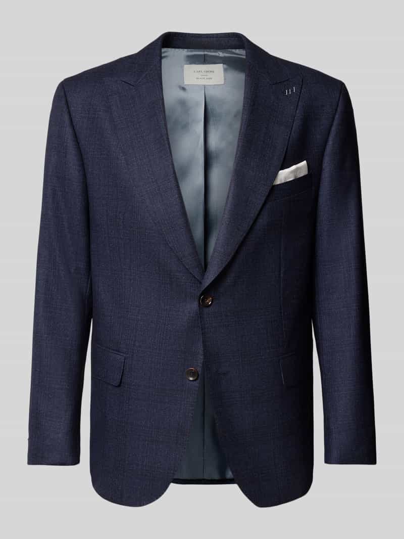 carl gross Regular fit 2-knoops colbert van scheerwol model 'Tilano'