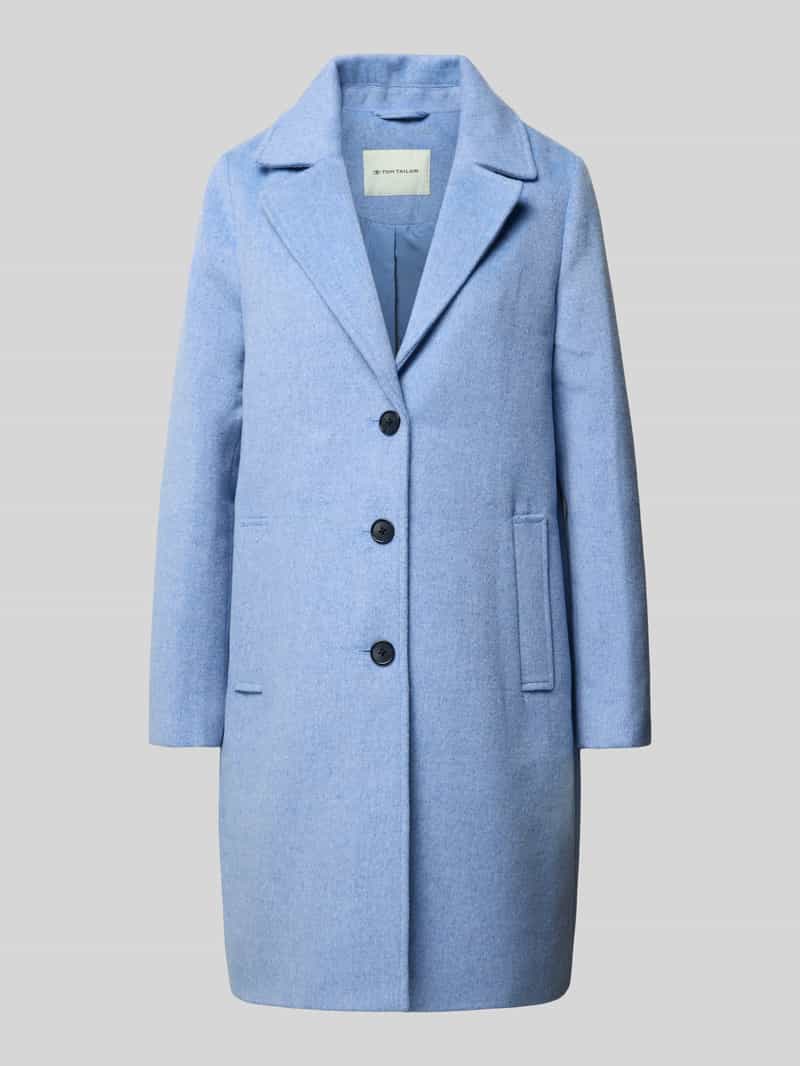 Tom Tailor Regular fit lange jas met wol