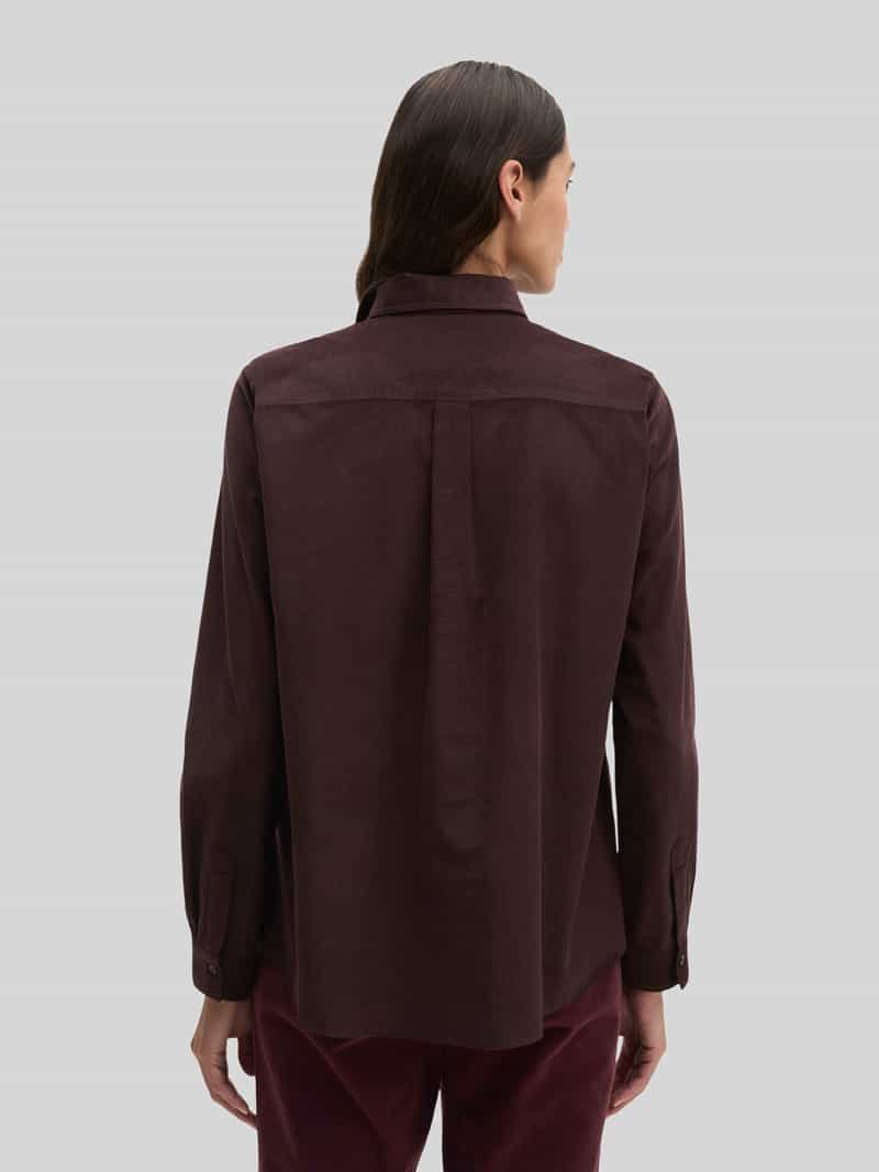 Marc O'Polo Regular fit blouse met lange mouwen van mix van katoen en lyocell