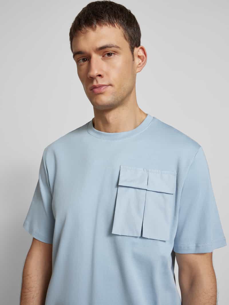 Antony Morato T-shirt met geribde ronde hals