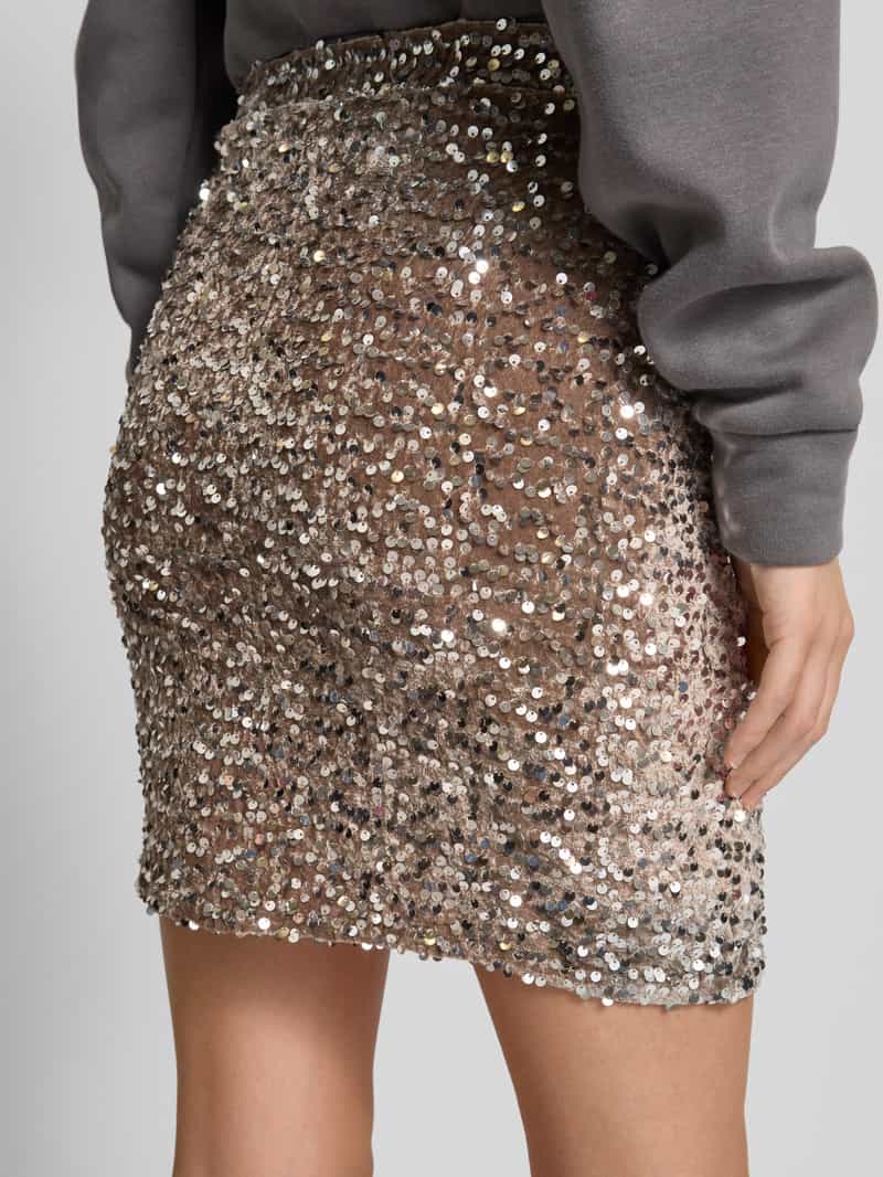 Pieces Minirok met pailletten model 'KAM'