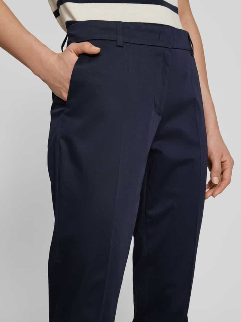 Christian Berg Woman Selection Slim fit pantalon van katoenmix
