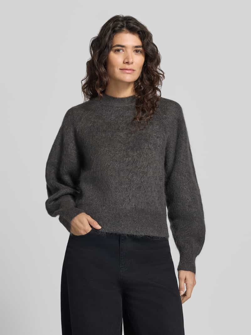 SELECTED WOMEN Regular fit pullover van mix van mohair en wol model 'MIRA' antraciet, foto 3