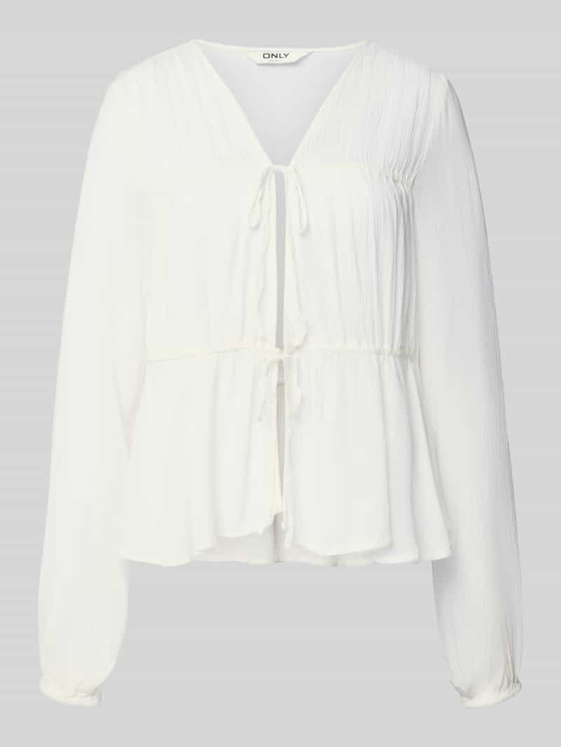 Only Regular fit blouse met lange mouwen van pure viscose model 'CHIARA'