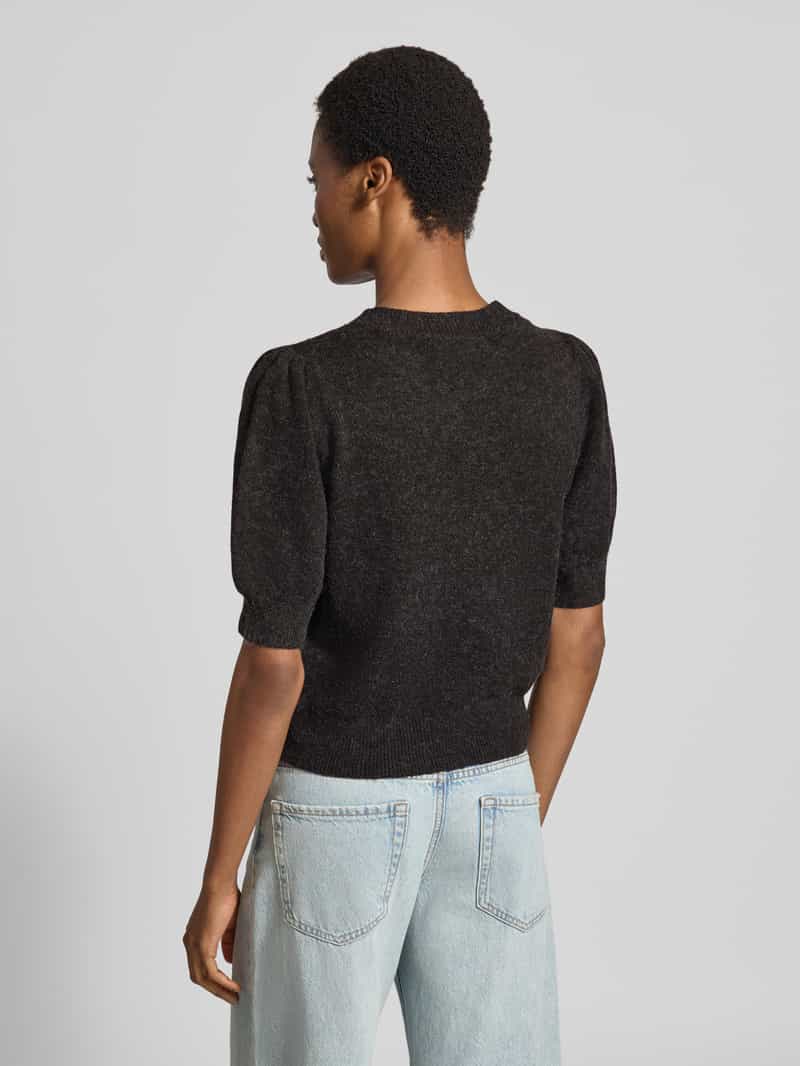 Vero Moda regular fit pullover met pofmouwen bruin, foto 2