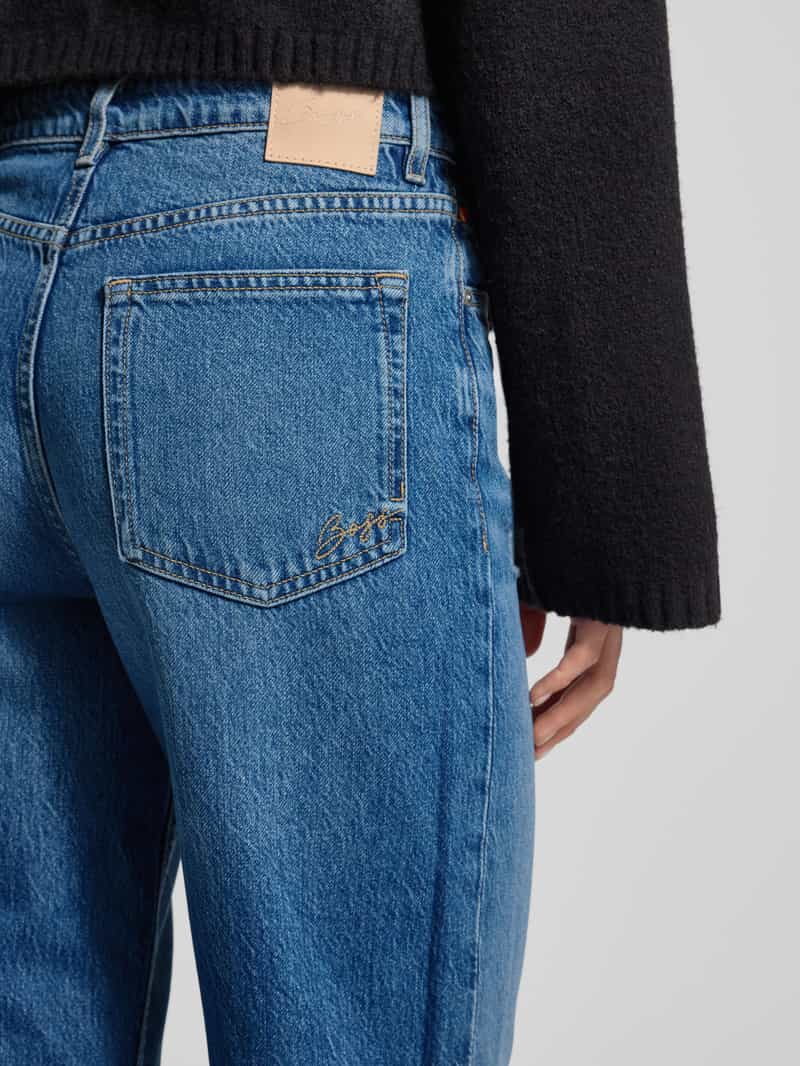 Boss Orange Wide fit jeans van een mix van katoen en lyocell model 'THERMALENE'