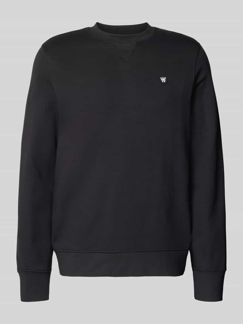 Wood Sweatshirt met labelstitching model 'Tye'