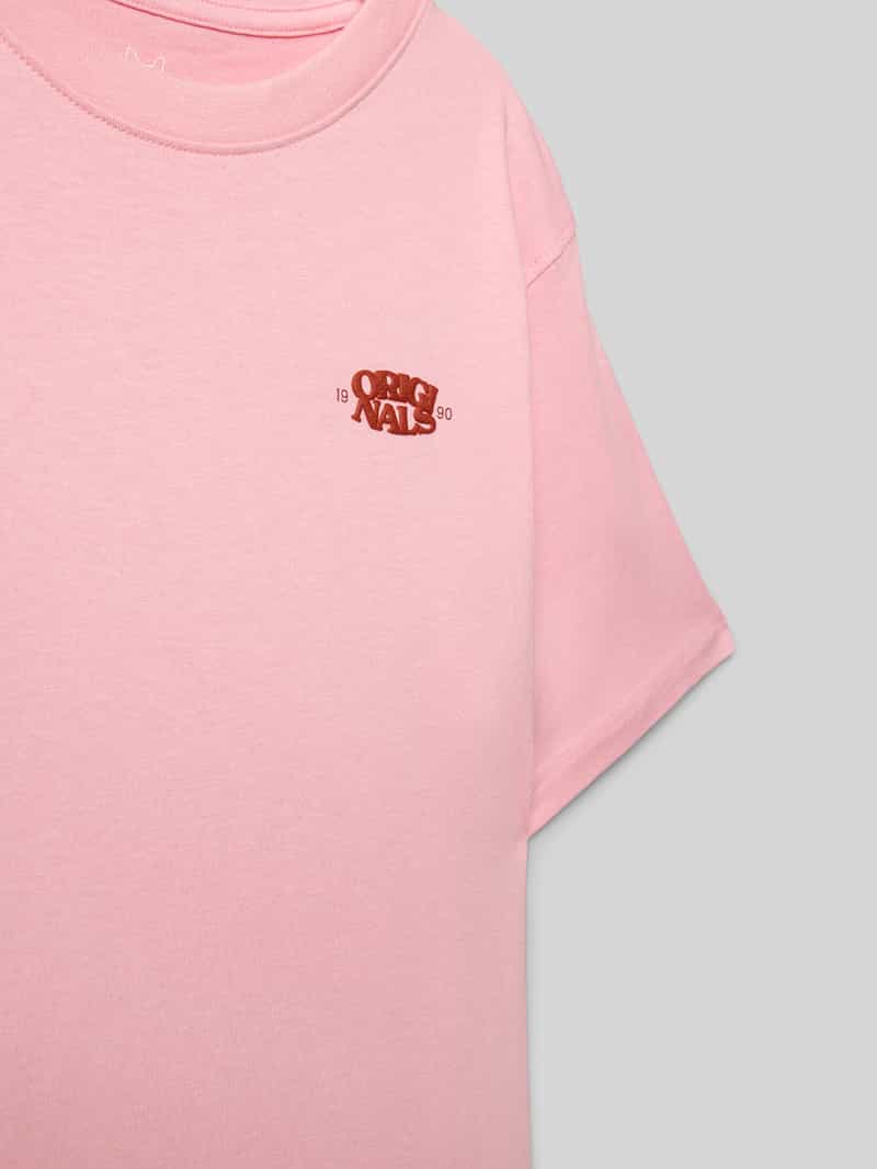 jack & jones T-shirt met labelstitching model 'TAVIRA'
