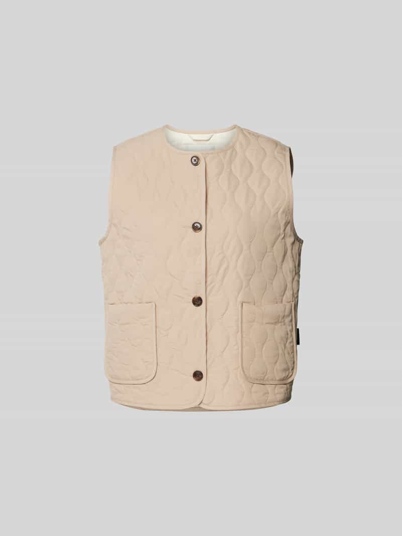 Bodywarmer met doorknoopsluiting