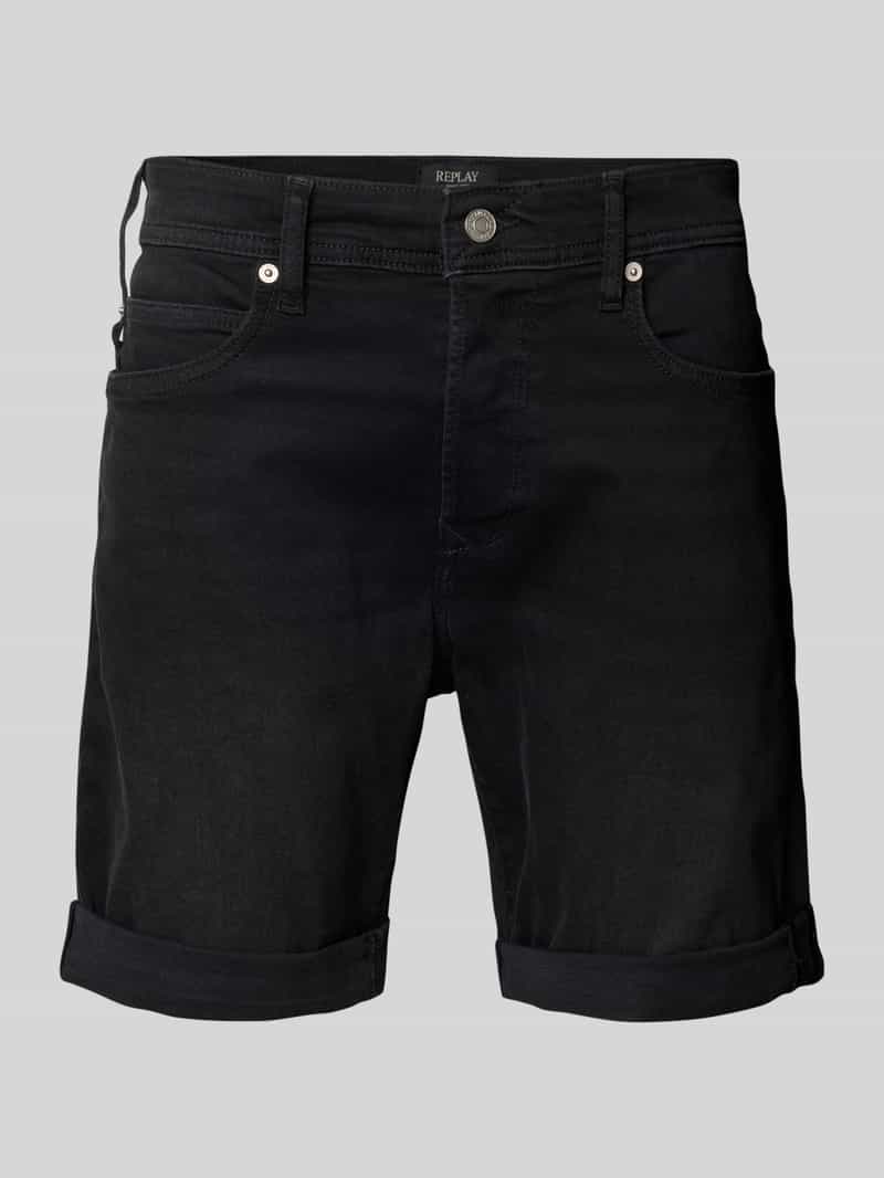 Replay Tapered fit korte jeans met steekzakken model 'RBJ.901'