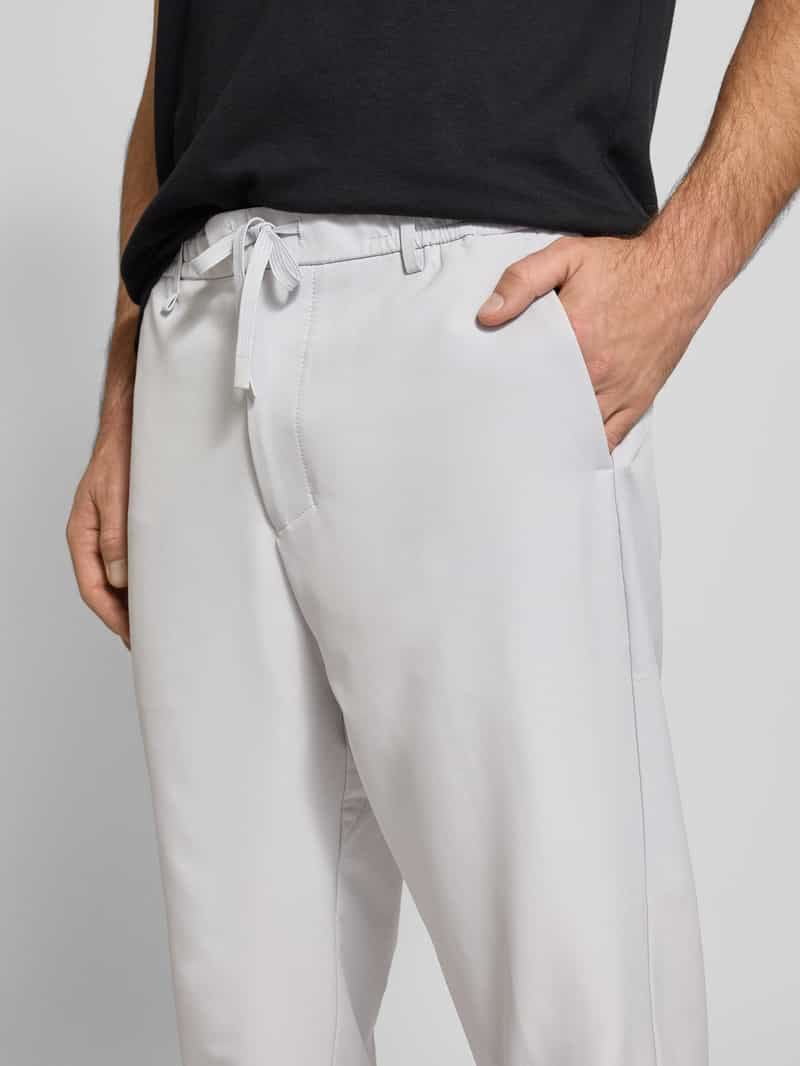 BOSS Green Regular fit stoffen broek met tunnelkoord model 'Convert'