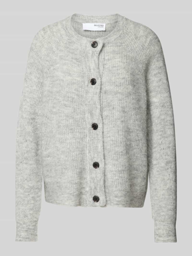 Regular fit cardigan van wolmix met alpaca-aandeel model 'LULU'