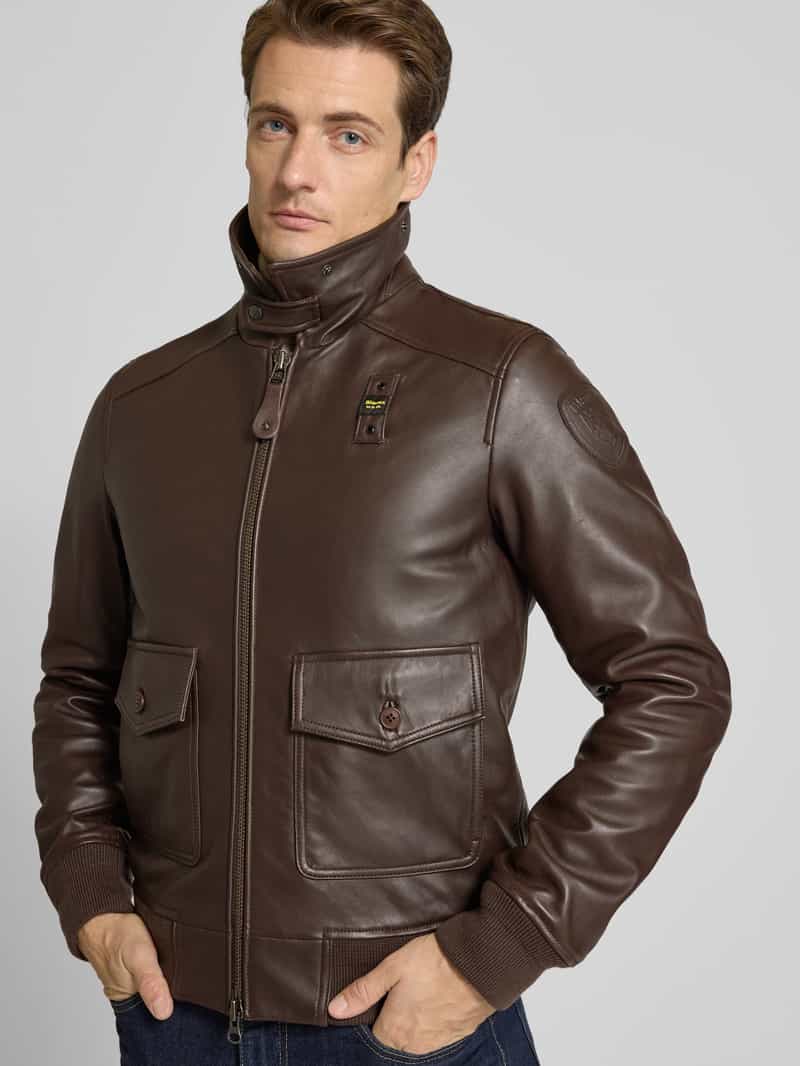 Blauer Usa Leren jack met tweewegsritssluiting model 'CHEITON'