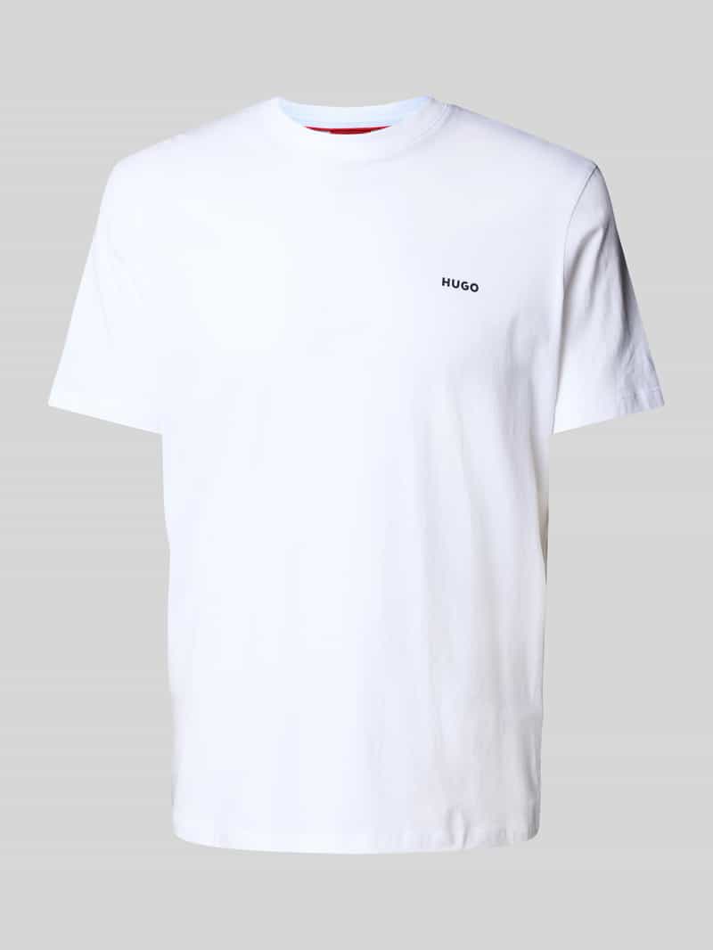 HUGO T-shirt met labelprint model 'Dero'