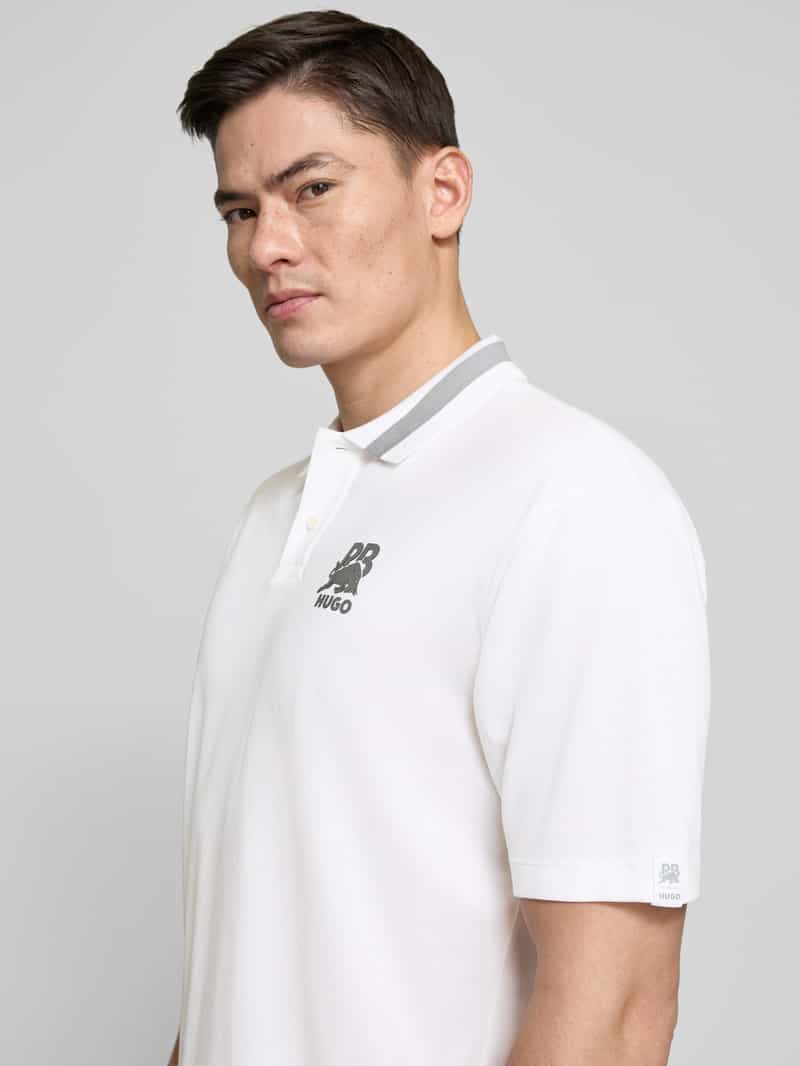 HUGO Poloshirt met labelprint model 'Dodac'