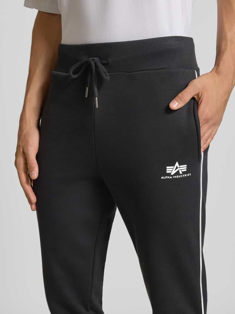 alpha industries Sweatpants met logo en elastische band