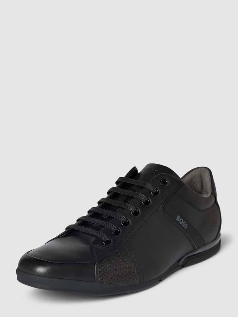 Boss Sneaker van leer, model 'Saturn'