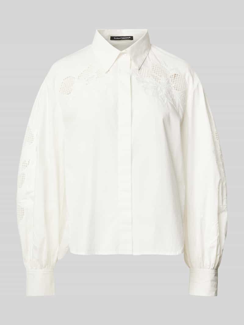 LUISA CERANO Relaxed fit blouse met ballonmouwen