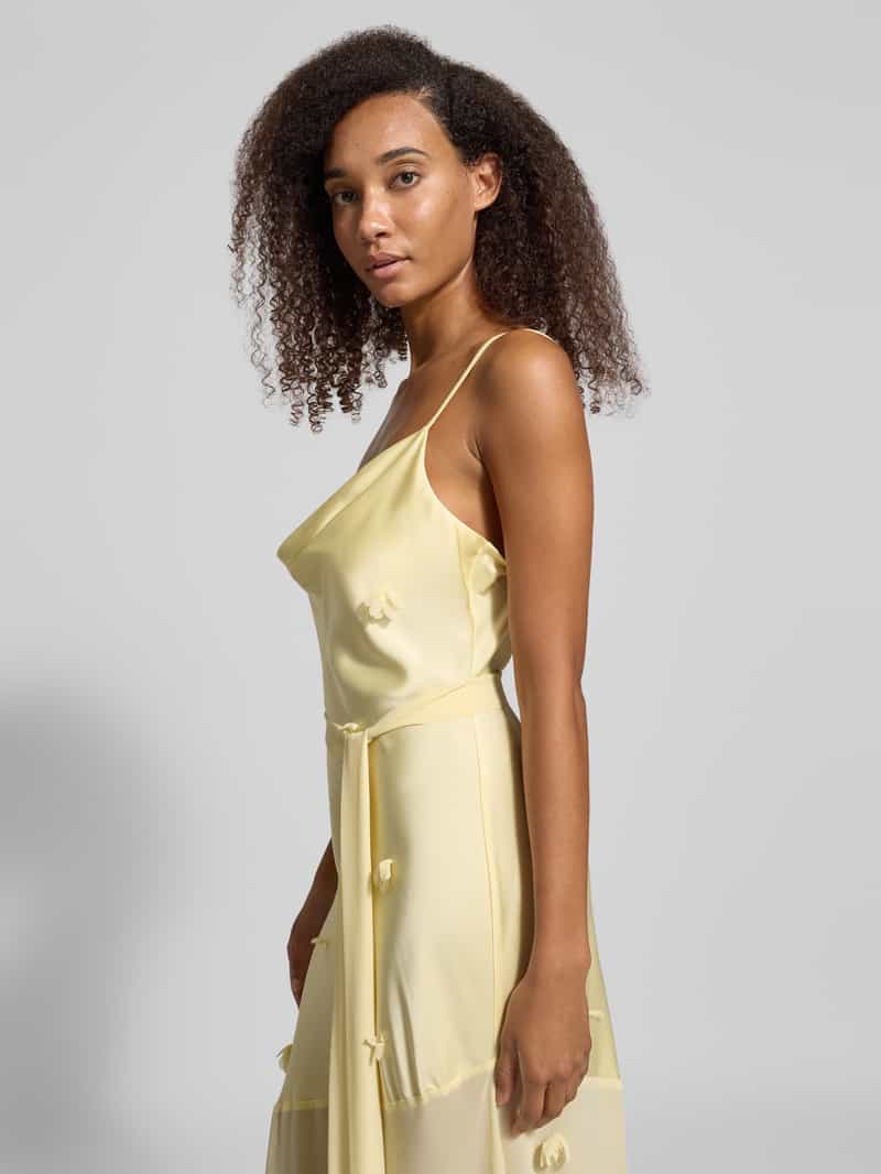 Gina Tricot maxi-jurk met bloemengarnering lichtgeel, foto 4