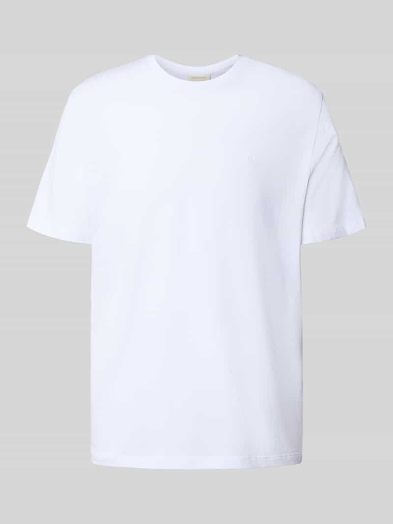 Calvin Klein Jeans T-shirt met geribde ronde hals