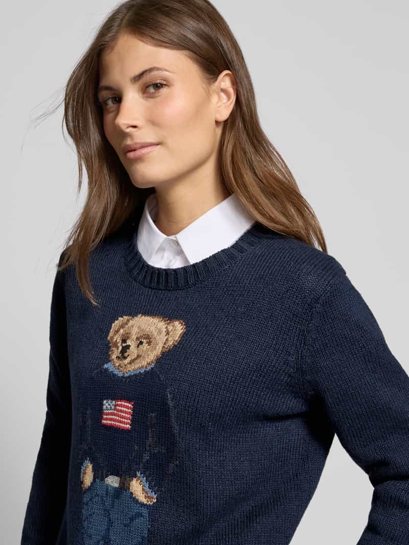 Polo Ralph Lauren Gebreide pullover met motiefstitching model 'BEAR'