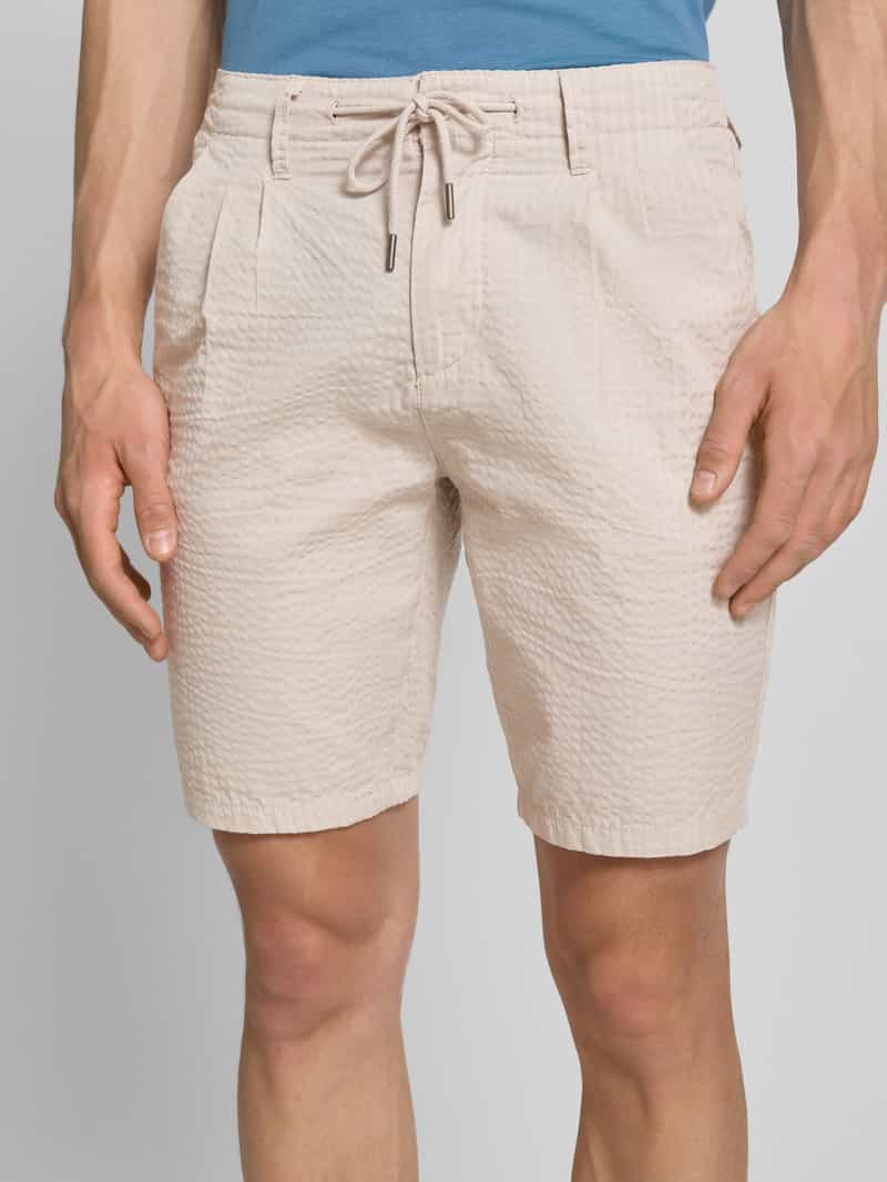 Only & Sons Regular fit korte broek met structuurmotief model 'LEO LIFE'